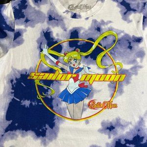 Sailor Moon Tee Shirt  Blue Tie Dye Anime Naoko Takeuchi MD